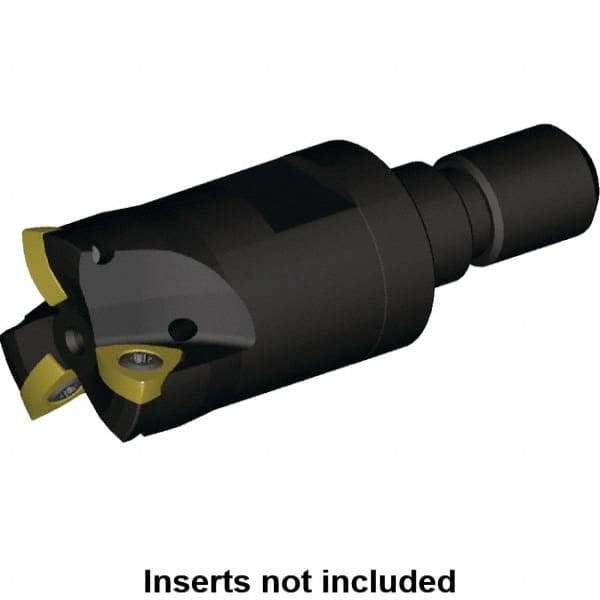 Kennametal - 3/4" Cut Diam, 0.04" Max Depth, M10 Modular Connection Indexable High-Feed End Mill - Screw Holding Method, WP.. 0302.. Insert, KF Toolholder, Through Coolant - All Tool & Supply