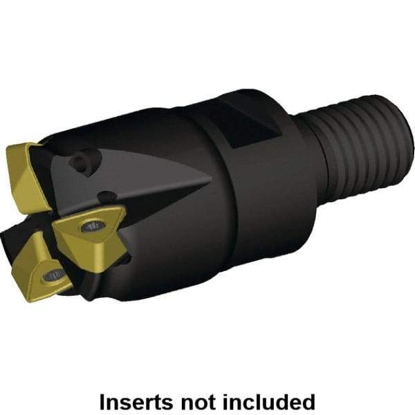 Kennametal - 1-1/4" Cut Diam, 0.059" Max Depth, M16 Modular Connection Indexable High-Feed End Mill - Screw Holding Method, WOEJ090512.. Insert, KF2X Toolholder, Through Coolant - All Tool & Supply