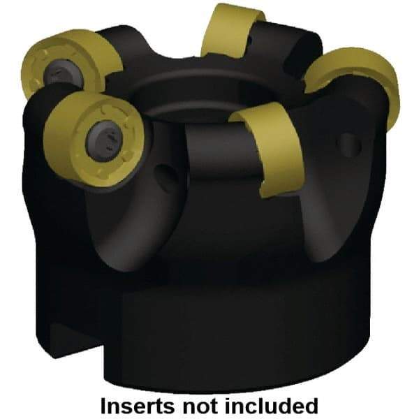 Kennametal - 100mm Cut Diam, 3mm Max Depth, 32mm Arbor Hole, 7 Inserts, RN.J 1204... Insert Style, Indexable Copy Face Mill - KDR Cutter Style, 22,150 Max RPM, 50mm High, Through Coolant, Series Rodeka - All Tool & Supply