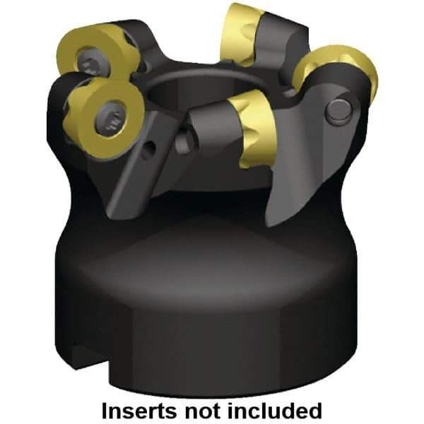 Kennametal - 3" Cut Diam, 1/4" Max Depth, 1" Arbor Hole, 5 Inserts, RP.T 43.. Insert Style, Indexable Copy Face Mill - KSRM Cutter Style, 24,400 Max RPM, 1.969" High, Through Coolant, Series KSRM - All Tool & Supply