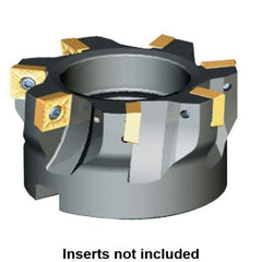 Kennametal - 8 Inserts, 80mm Cut Diam, 27mm Arbor Diam, 6.57mm Max Depth of Cut, Indexable Square-Shoulder Face Mill - 0/90° Lead Angle, 50mm High, SP.T 10T3.. Insert Compatibility, Series KSSM - All Tool & Supply