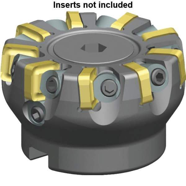 Kennametal - 82.1mm Cut Diam, 27mm Arbor Hole, 5mm Max Depth of Cut, 6° Indexable Chamfer & Angle Face Mill - 12 Inserts, SNXF 1204... Insert, Right Hand Cut, 12 Flutes, Through Coolant, Series KSSR - All Tool & Supply