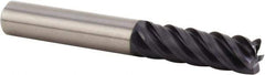 Kennametal - 10mm, 5 Flute, Single End, Solid Carbide, 0.5mm Corner Radius End Mill - 76mm OAL, 43° Helix, Right Hand Flute, 30mm LOC, Right Hand Cut - All Tool & Supply