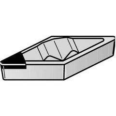 Kennametal - VPGR331, KD1425 Grade Diamond Tipped Profiling Insert - Uncoated, 35° Incl Angle, Diamond, 0.6538" Side Length, 3/16" Thick, 1/64" Corner Radius, 3/8" Inscribed Circle - All Tool & Supply