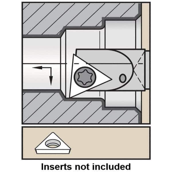 Kennametal - 7.51mm Min Bore Diam, 3" OAL, 12mm Shank Diam, A-STL-S Indexable Boring Bar - 31.75mm Max Bore Depth, TD.. 07T1202 Insert, Screw Holding Method - All Tool & Supply