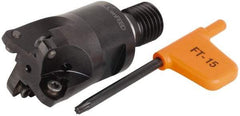 Kennametal - 35mm Cut Diam, 0.0591" Max Depth, M16 Modular Connection Indexable High-Feed End Mill - Screw Holding Method, WP..06X4.. Insert, Through Coolant - All Tool & Supply