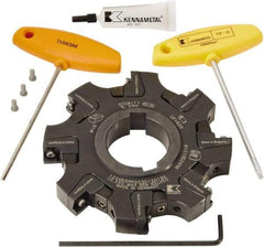 Kennametal - Arbor Hole Connection, 0.461" Cutting Width, 1.3386" Depth of Cut, 125mm Cutter Diam, 1.5748" Hole Diam, 8 Tooth Indexable Slotting Cutter - KSSM Toolholder, SD.T 1204.. Insert, Right Hand Cutting Direction - All Tool & Supply