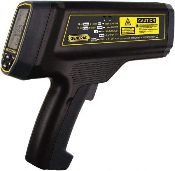 General - 200 to 1200°C (392 to 4352°F) Infrared Thermometer - 100:1 Distance to Spot Ratio - All Tool & Supply