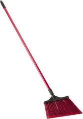 O-Cedar - 13" Wide, Red Synthetic Bristles, 48" Fiberglass Handle, Angled Broom - Flagged - All Tool & Supply