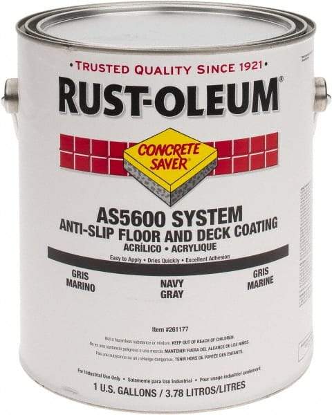 Rust-Oleum - 1 Gal Navy Gray Gloss Finish Antislip Coating - 60 to 70 Sq Ft per Gal, Interior/Exterior - All Tool & Supply