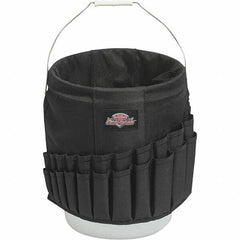 Bucket Boss - 44 Pocket General Purpose Holster - Polyester, Black, 11" Wide x 11" High - All Tool & Supply