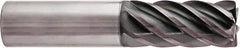 Niagara Cutter - 5/8", 6 Flute, Single End, Solid Carbide, 0.12" Corner Radius End Mill - 3-1/2" OAL, 38° Helix, Right Hand Flute, 1-5/8" LOC, Right Hand Cut - All Tool & Supply