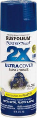 Rust-Oleum - Deep Blue, Gloss, Enamel Spray Paint - 8 Sq Ft per Can, 12 oz Container, Use on Multipurpose - All Tool & Supply