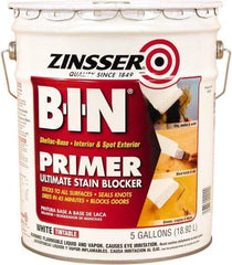 Rust-Oleum - 5 Gal White Shellac Primer - 1000 Sq Ft Coverage, 540 gL Content, Quick Drying, Interior/Exterior - All Tool & Supply