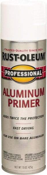 Rust-Oleum - 14 oz Aluminum Aluminum Primer - 14 Sq Ft Coverage, Quick Drying, Interior/Exterior - All Tool & Supply