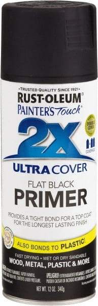 Rust-Oleum - 12 oz Black Aerosol Primer - 10 to 12 Sq Ft Coverage, Interior/Exterior - All Tool & Supply