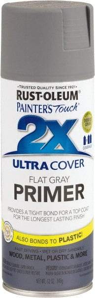 Rust-Oleum - 12 oz Gray Aerosol Primer - 10 to 12 Sq Ft Coverage, Interior/Exterior - All Tool & Supply