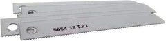 Disston - 4" Long x 1/2" Thick, Bi-Metal Reciprocating Saw Blade - Straight Profile, 18 TPI, Toothed Edge, Universal Shank - All Tool & Supply