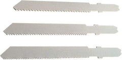 Disston - 3 Piece, 3" to 3" Long, 10-14 to 24 Teeth per Inch, Bi-Metal Jig Saw Blade Set - Toothed Edge, U-Shank - All Tool & Supply