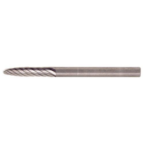 SF-6 Standard Cut Solid Carbide Bur-Round Nose Tree Shape - Exact Industrial Supply