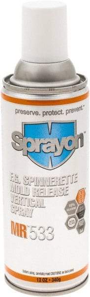 Sprayon - 12 Ounce Aerosol Can, Clear, General Purpose Mold Release - Food Grade, Silicone Composition - All Tool & Supply