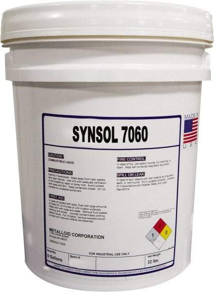 Metalloid - SynSol 7060, 5 Gal Pail Cutting Fluid - Semisynthetic - All Tool & Supply