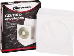 innovera - 50 Piece White CD/DVD Envelope - 5" High x 5" Wide - All Tool & Supply