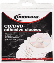 innovera - 100 Piece Clear CD/DVD Sleeves - 5" High x 5" Wide - All Tool & Supply