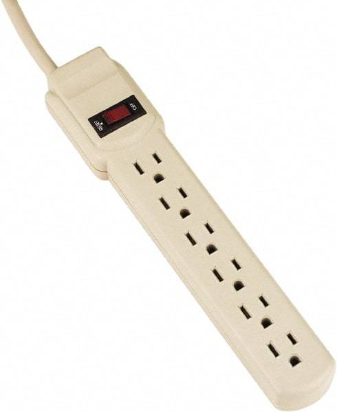 innovera - 6 Outlets, 120 Volts, 15 Amps, 4' Cord, Power Outlet Strip - 5-15R NEMA Configuration - All Tool & Supply