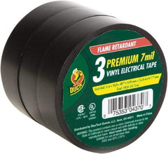 Duck - 3/4" x 50', Black Rubber Electrical Tape - 7 mil Thick - All Tool & Supply