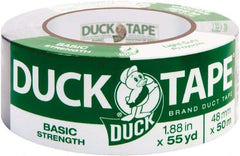 Duck - 1-7/8" x 55 Yds Gray Duct Tape - 6 mil, Rubber Adhesive, Vinyl Backing, 18 Lb/ln Tensile Strength, Series DUC - All Tool & Supply