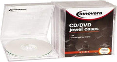 innovera - 1 Compartment, 4-7/8 Inch Wide x 3/8 Inch Deep x 5-5/8 Inch High, CD/DVD Case - Plastic, Clear - All Tool & Supply