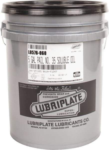 Lubriplate - Lubriplate 35, 5 Gal Pail Cutting Fluid - Water Soluble - All Tool & Supply