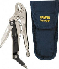 Irwin - 5-1/2" OAL Curved Jaw Locking Pliers - 1-1/4" Jaw Opening - All Tool & Supply