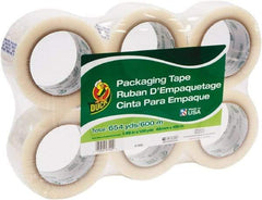 Duck - 1-7/8" x 110 Yd Clear Acrylic Adhesive Packaging Tape - Polypropylene Film Backing, 1.9 mil Thick, 25 Lb Tensile Strength, Series DUC - All Tool & Supply