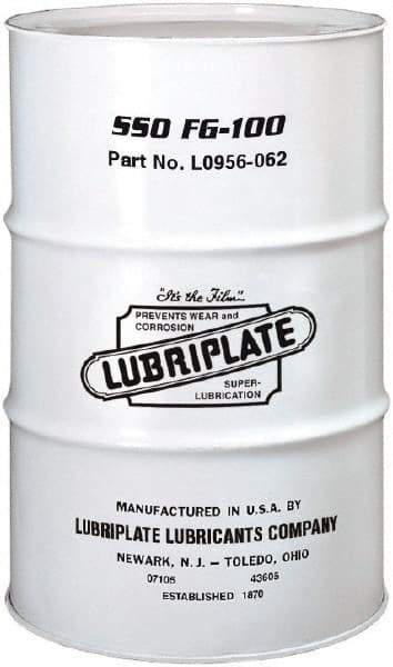 Lubriplate - 55 Gal Drum, Synthetic Seamer Oil - SAE 40, ISO 100, 106.7 cSt at 40°C, 13.9 cSt at 100°C, Food Grade - All Tool & Supply