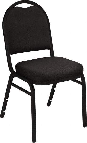 NPS - Fabric Black Stacking Chair - Black Frame, 18" Wide x 20" Deep x 34" High - All Tool & Supply