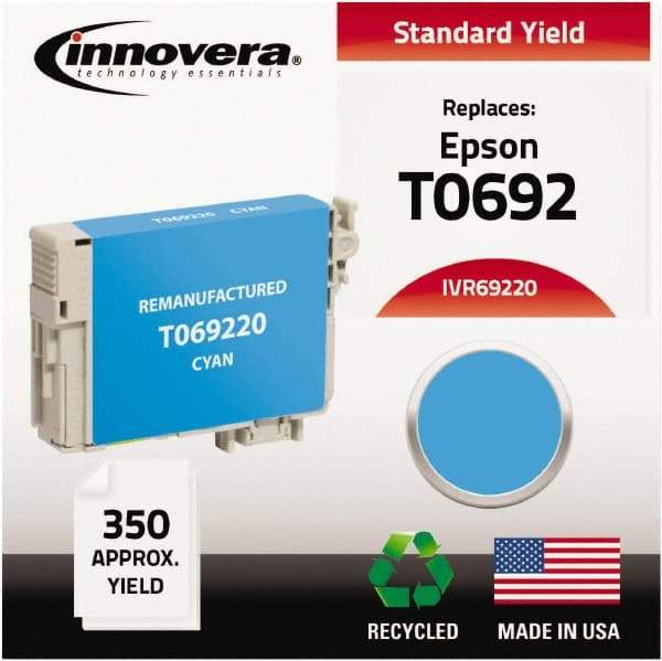 innovera - Cyan Inkjet Printer Cartridge - Use with Epson Stylus C120, CX5000, CX6000, CX7000F, CX7400, CX7450, CX8400, CX9400, NX100, NX200, NX300, NX400, WorkForce 30, 40 - All Tool & Supply