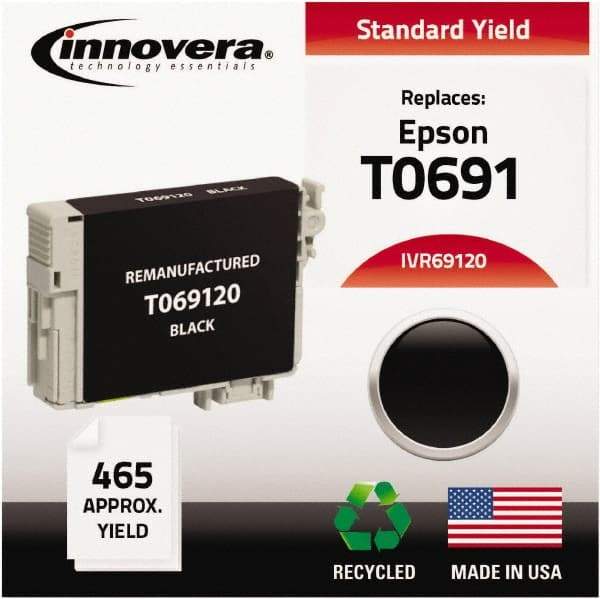 innovera - Black Inkjet Printer Cartridge - Use with Epson Stylus C120, CX5000, CX6000, CX7000F, CX7400, CX7450, CX8400, CX9400, NX100, NX200, NX300, NX400, WorkForce 30, 40 - All Tool & Supply