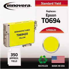 innovera - Yellow Inkjet Printer Cartridge - Use with Epson Stylus C120, CX5000, CX6000, CX7000F, CX7400, CX7450, CX8400, CX9400, NX100, NX200, NX300, NX400, WorkForce 30, 40 - All Tool & Supply