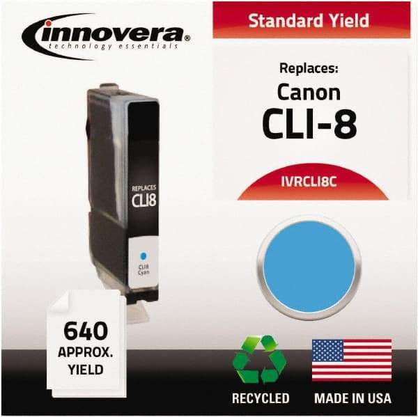 innovera - Cyan Inkjet Printer Cartridge - Use with Canon PIXMA iP3300, iP3500, iP4200, iP4300, iP4500, iP5200, MP500, MP510, MP520, MP530, MP600, MP610, MP800, MP810, MP830, MP950, MP960, MP970, MX700, MX850 - All Tool & Supply