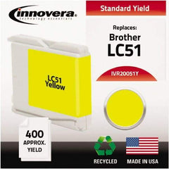 innovera - Yellow Ink Cartridge - Use with Brother DCP-130C, 330C, 350C, Fax 1360, 1860C, 1960C, 2480C, 2580C, MFC-230C, 240C, 440CN, 465CN, 665CW, 685CW, 845CW, 885CW, 3360C, 5460CN, 5860CN - All Tool & Supply