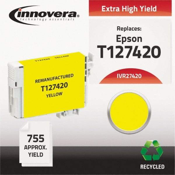 innovera - Yellow Inkjet Printer Cartridge - Use with Epson Stylus NX330, NX430, Workforce 60, 435, 520, 545, 630, 633, 635, 645, 840, 845, 7010, 7510 - All Tool & Supply