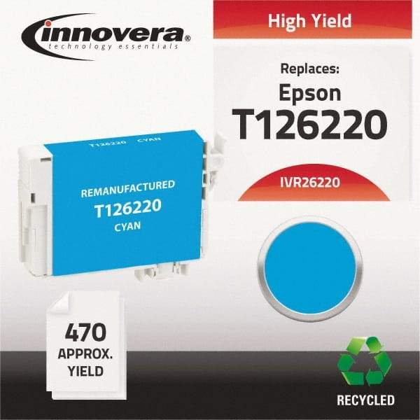 innovera - Cyan Inkjet Printer Cartridge - Use with Epson Stylus NX330, NX430, Workforce 60, 435, 520, 545, 630, 633, 635, 645, 840, 845, 7010, 7510 - All Tool & Supply