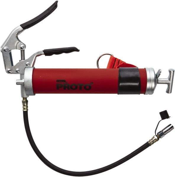 Proto - 3,600 Max psi, Flexible Pistol Grease Gun - 14 oz (Cartridge) & 16 oz (Bulk) Capacity, 3-Way, Bulk, Cartridge & Filler Pump - All Tool & Supply