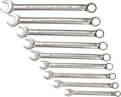 Proto - 9 Piece, 10mm to 18mm, 12 Point Combination Wrench Set - Metric Measurement Standard, Full Polish Chrome Finish, Comes in Tool Roll - All Tool & Supply