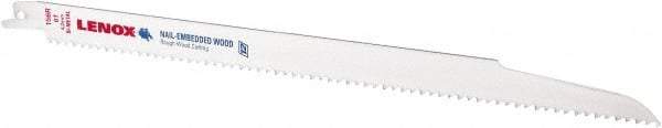 Lenox - 12" Long x 3/4" Thick, Bi-Metal Reciprocating Saw Blade - Straight Profile, 6 TPI, Toothed Edge - All Tool & Supply