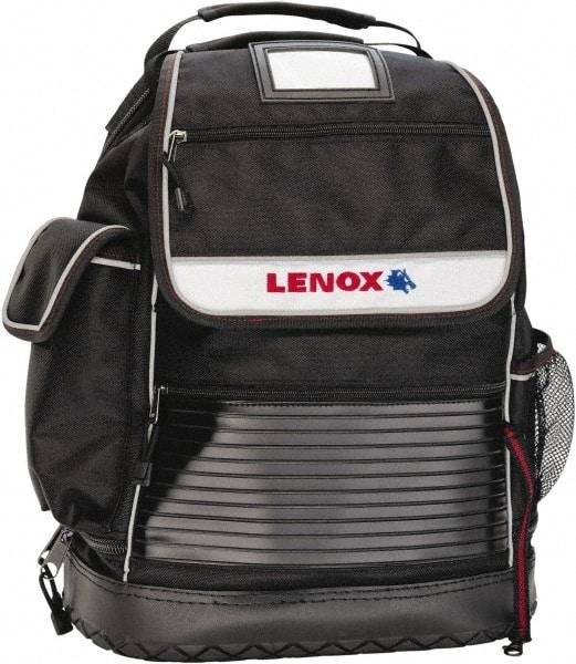 Lenox - 30 Pocket Black Ballistic Nylon Backpack Tool Bag - 6" Wide x 14" Deep x 18" High - All Tool & Supply