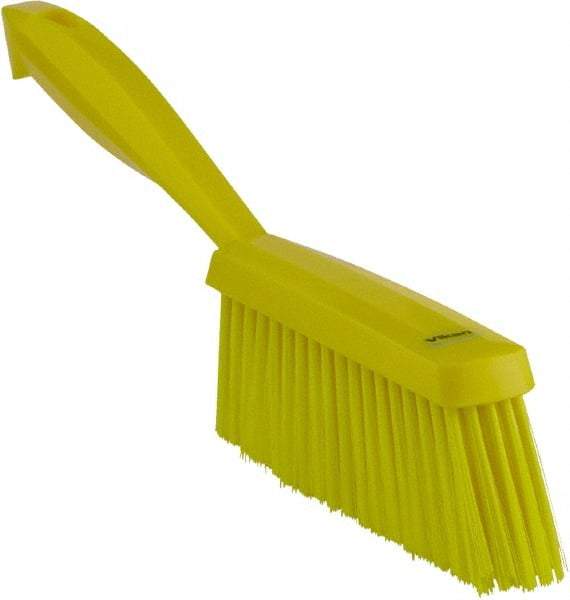 Vikan - 14" OAL, Polyester Staple Set Bench Brush - 2" Bristle Length, 6-3/8" Long Head, Yellow - All Tool & Supply