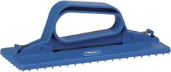 Vikan - 9" Long x 3-3/4" Wide Scouring Pad Holder - Blue - All Tool & Supply